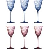 LuckyArt Julia Speed 6'lı Kadeh Seti 300 ml - Renkli