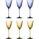 LuckyArt Julia Wilma 6'lı Kadeh Seti 300 ml - Renkli