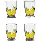 LuckyArt Lımora Akrilik 475Ml 4Lü Su Bardağı Seti - Renkli - 475 ml