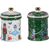 LuckyArt Lucky Art Jollina Bone 2li Kavanoz Seti 14CM - Çok Renkli - 2 Adet
