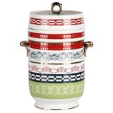 LuckyArt Lucky Art Lancelot New Bone China Porselen Kulplu 18 Cm Kavanoz - Çok Renkli