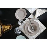 LuckyArt Lucky Art Laurance Taş Rengi New Bone China Yemek Takımı 24 Parça