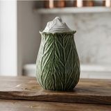 LuckyArt Lucky Art Lefora Porselen Yeşil 16CM Kavanoz Lyjı 012 - Çok Renkli - 1 Adet - 1200 ml