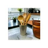 LUCKYHOMES Galvaniz Gold Kaplama Kaşıklık 16x12 cm & Tezgah Üstü Oval Kaşıklık & (Utensıl ) Gold 1012/u
