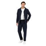 Lucos Erkek Lacivert Likralı Esneyen Kumaş 2'li Overshirt Ceket+Jogger Lastikli Pantolon Lacivert 54