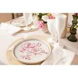 Lucra Charm Collection Düz Servis Tabağı Set 25CM - Kırmızı - Sarı - 2 Adet