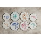 Lucra Concept Lucra Charm Collection Düz Servis Tabağı Set 25 cm - Mavi - Sarı - 2 Adet