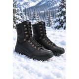 Lucy Shoes YG999 Unisex Bağcıklı Ortopedik Taban Günlük Cilt Askeri Postal Bot Cst Siyah