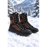 Lucy Shoes YG999 Unisex Bağcıklı Ortopedik Taban Günlük Cilt Askeri Postal Bot Cst Siyah/haki
