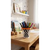 Lucylund Basketbol Potası Tasarımlı Masaüstü Kalemlik - Ofis ve Çocuk Odası Dekoratif Kalem Kutusu 10cm.