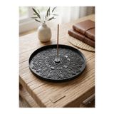 Lucylund Çubuk Tütsülük & Dekoratif Su Hazneli Tütsü Tablası Mandala Desenli Çap 15cm