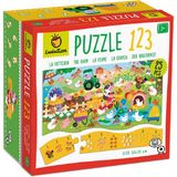 Ludattica 1 2 3 Çiftlik 25 Parça Çocuk Puzzle - Açık Haki - Standart