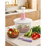 Ludıa 5Lt Geniş Hazneli Salata Kurutucu Ve Ergonomik Sebze Soyacağı Set