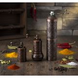 LUDIA Zamak Metal Bakır Renk 3 lü Set Karabiber,Kahve,Çörek Otu El Değirmeni Öğütücü Grinder S2