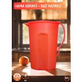 Luena Sürahi PP-5 Kokusuz Sürahi Soğutuculu Turuncu Sürahi Bpa Free 2,1 L