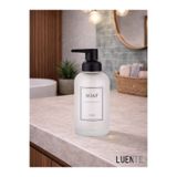 LUENTE Cam Köpük Sıvı Sabunluk 350 ml. Buzlu Renk