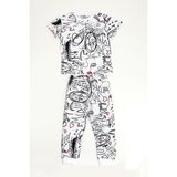 Luess Erkek Çocuk %100 Pamuk Baskılı Suprem Alt Üst Pijama Takımı - 2 Yaş - Beyaz