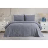 Lufa Home Devin Çift Kişilik Yatak Örtüsü Takımı - Antrasit - 250 x 260 cm