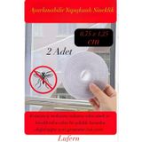 Lufern 2 Adet Ayarlanabilir Sineklik Cırt Bantlı Yapışkanlı Pratik Pencere Cam Kapı 0,75 cmx1,25 cm 4 mt