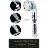 Lufern 3 Kademeli Yüksek Basınçlı Arıtmalı Ayarlanabilir Uzun Ömürlü Universal Su Tasarruflu Duş Başlığı - Montaj Dahil Değil