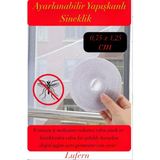 Lufern Ayarlanabilir Sineklik Cırt Bantlı Yapışkanlı Hızlı Pratik Pencere Cam Kapı 0,75 Cmx1,25 cm - 4 mt - 0,75 x 1,25 cm - 75 x 125 cm