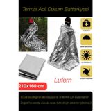 Lufern Çift Taraflı Gümüş Acil Durum Battaniyesi Soğuk Sıcak Tutan Termal Yanık Hayatta Kalma Kamp Deprem