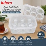 Lufern Dayanıklı Çay Bardağı Taşıma ve Saklama Kutusu Kamp Piknik Açık Hava Seyahat Organizer Düzenleyici - 1 Adet