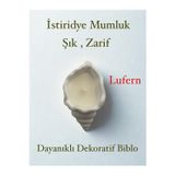 Lufern Dayanıklı İstiridye Mumluk Hediyelik Dekorasyon Zarif Biblo Organizer Deniz Kabuğu Takı Tabağı Alçı
