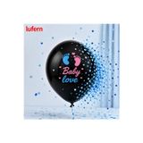 Lufern Dayanıklı Mavi Konfetili Gender Reveal Cinsiyet Balonu Baby Shower Parti Erkek Bebek Sürpriz