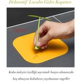 Lufern Dekoratif Lavabo Gider Kapatıcı Küvet Koku Önleyici Banyo Kötü Koku Silikon Ped Kare Esnek Yapılı