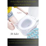Lufern Deluxe Hijyenik Tek Kullanımlık Klozet Kapağı Poşeti Seyahat Restoran Kamusal Alan 50 Adet - Şeffaf