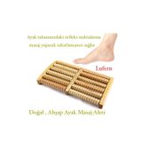 Lufern Doğal Ahşap Ayak Masaj Aleti Refleksoloji Roller Terapi Ayak Tabanı Dayanıklı Dalgalı Kan Dolaşımı