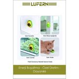 Lufern Doğal Yenilebilir Kedi Nanesi Otu Avokado Çimi Özel Yapışkanlı Yüzey 360° Dönen Catnip Yalama Topu