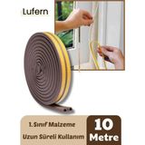 Lufern Güçlü Kendinden Yapışkanlı Kapı Pencere Soğuk Hava Geçirmez Yalıtım Izolasyon Kahve Fitil 10 Metre - Kahverengi