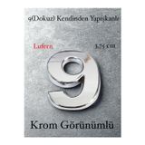 Lufern No 9 Kapı Numarası Kendinden Yapışkanlı Masa Dolap Plastik Ev Posta Kutusu Dış Mekan Daire 3,75 cm