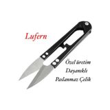 Lufern Paslanmaz Çelik Yaylı Balıkçı İp Kesme Makası Dış Mekan Hobi Makası Keskin Budama İlik Açıcı