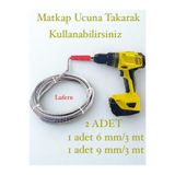 Lufern Pratik Ergonomik Matkap Ucu Boru Temizleme Ve Tıkanıklık Açma Spirali 3 Metre 2 Adet