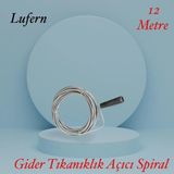 Lufern Premium 12 Metre Tıkanıklık Kanal Açma Klozet Gider Açıcı Boru Temizleme Spiral Tel Susta Manuel Uç