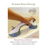 Lufern Premium Banyo Tutacağı Kilitli Vantuzlu Güvenli Tuvalet Vakum Pratik Dayanıklı Monte Edilir