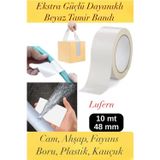 Lufern Premium Çok Amaçlı Su Geçirmez Sızdırmaz Dayanıklı Izole Beyaz Tamir Bandı 48 mm 10 mt 1 Adet