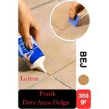 Lufern Premium Fayans Arası Bej Hazır Derz Dolgu Gaga Uç Tüp Mermer Mutfak Banyo Zemin Duvar Onarıcı
