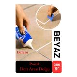 Lufern Premium Fayans Arası Beyaz Hazır Derz Dolgu Gaga Uç Tüp Mermer Mutfak Banyo Zemin Duvar Onarıcı
