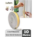 Lufern Premium Kapı Pencere Soğuk Toz Geçirmez Izolasyon Fitili Kendinden Yapışkanlı Isı Yalıtım 2x5=10 mt - Beyaz