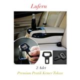 Lufern Premium Pratik Kemer Tokası Yenilikçi Işlevsel Emniyet Cam Şişe Kapak Sinyal Susturucu 2 Adet
