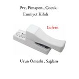 Lufern Pvc Pimapen Pencere Cam Balkon Kapısı Çekmeli Plastik Güvenli Çocuk Bebek Emniyet Kilidi
