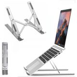 Lufern Taşınabilir Katlanır Kaymaz Ayarlı Metal Notebook Dizüstü Bilgisayar Yükseltici Laptop Standı - Gri