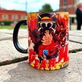 Luffy Gear 4 Tasarım Hediyelik Kaliteli Porselen Çay Kahve Kupası - Siyah - 330 ml