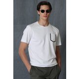 Lufian 111020169 Beyaz Sirius Modern Grafik Erkek T-shirt