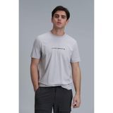 Lufian 111020190 Taş Bisiklet Yaka Regular Fit Kısa Kollu Erkek T-shirt