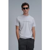 Lufian 111020221 Potter Taş Modern Grafik Erkek T-Shirt